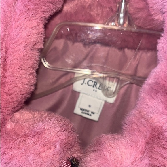 J. CREW Rose Pink Faux Fur Vest Fuzzy Size Small - Picture 7 of 9